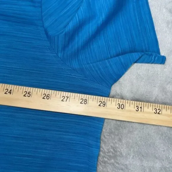 Reebok Golf‎ Polo Mens Short Sleeve Heather Blue Golf Shirt Polo Size 3XL EUC - Picture 6 of 7